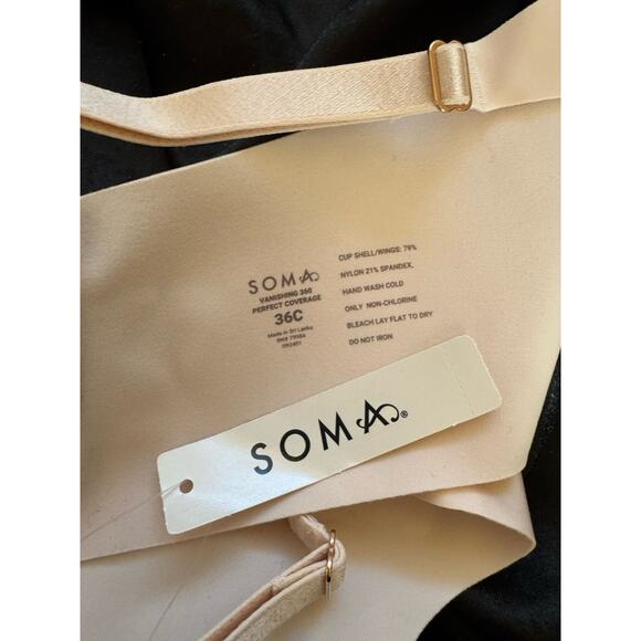 NWT Soma Vanishing 360 Perfect Coverage Bra Front Clasp Porcelain Size 36C - Picture 6 of 6
